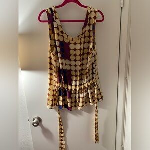 Marni x H&M silk dot print top size 12